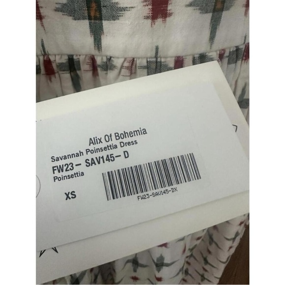 NWT Alix of Bohemia Savannah Poinsettia Dress sz XS $1380 - Picture 6 of 7